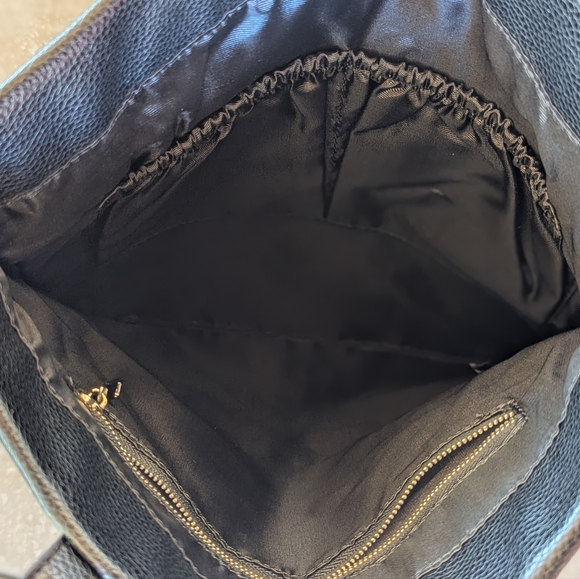 Lambert Logo Pebbled‎ Vegan Leather Shopper Tote Minimalist Everyday Work Bag - Picture 4 of 5